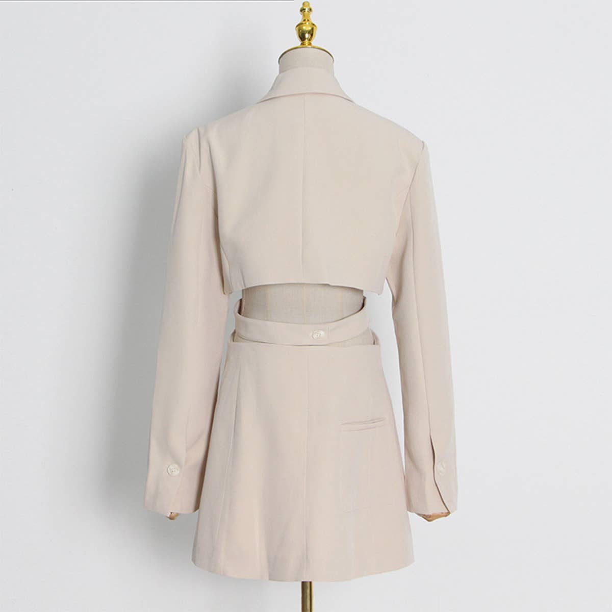 Fashionable Hollow Waist Blazer for Women