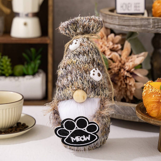 CWMM10347_PLUSH GNOME DOG DOLL WITH BONE RUDOLPH DECOR