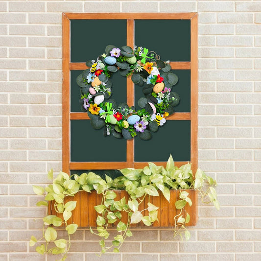 Eucalyptus Easter Egg Faux Floral Wreath_CWAJE05412