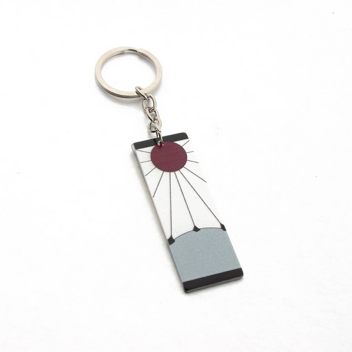 Acrylic Rectangle Keychain Printed Bag Charm_CWMM6875