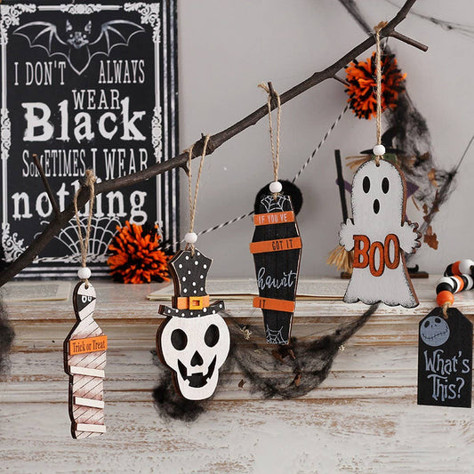 Ins-Style Painted Halloween Ghost Skull Decor_CWAJE05359
