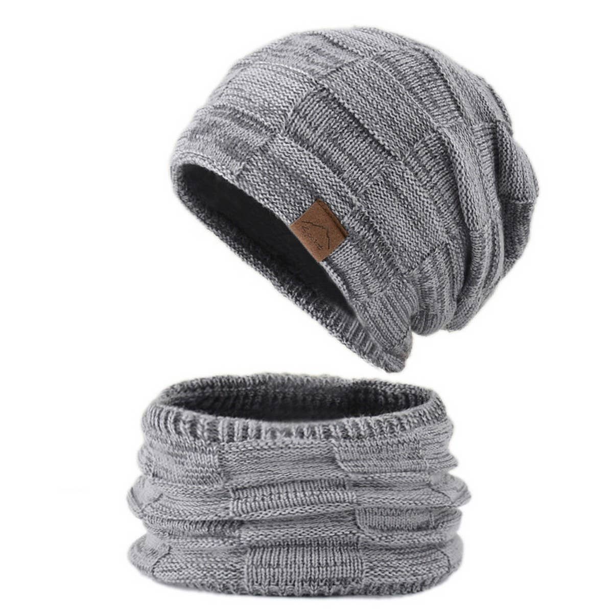 WINTER WARM EARMUFFS HAT AND SCARF TWO-PIECE SET