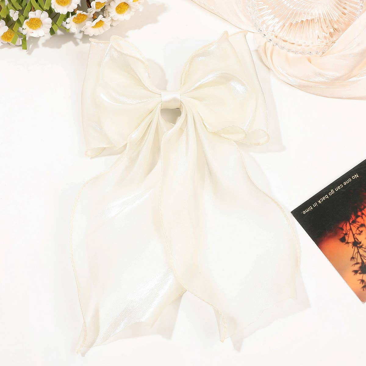 SHINY SILK RIBBON BOW HAIRPIN_CWAHA1631