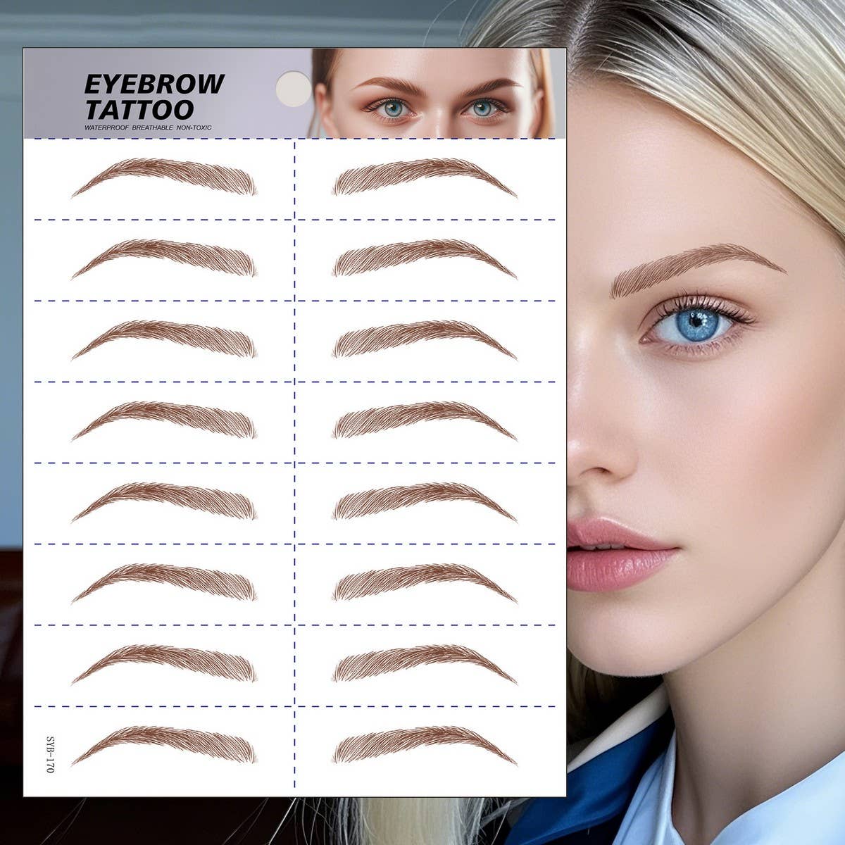 6D Realistic Eyebrow Tattoo Stickers Waterproof_CWMM8265