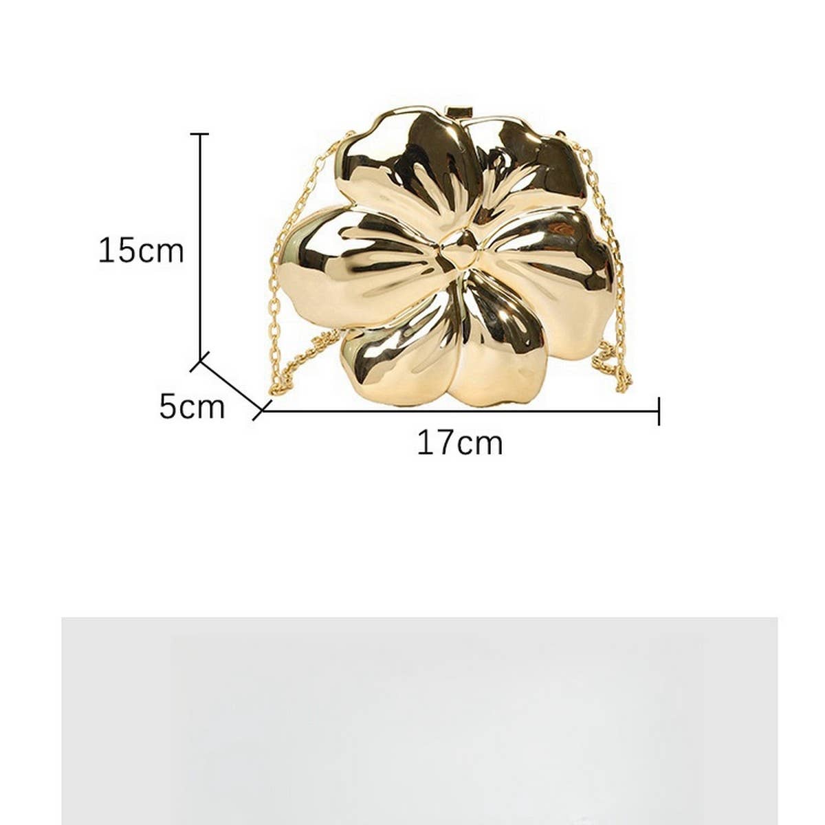 FLOWER GOLD PRESSED BAG BANQUET BAG CLUTCH_CWAB3259