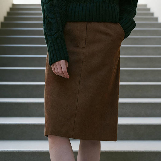 Retro artistic A-line skirt