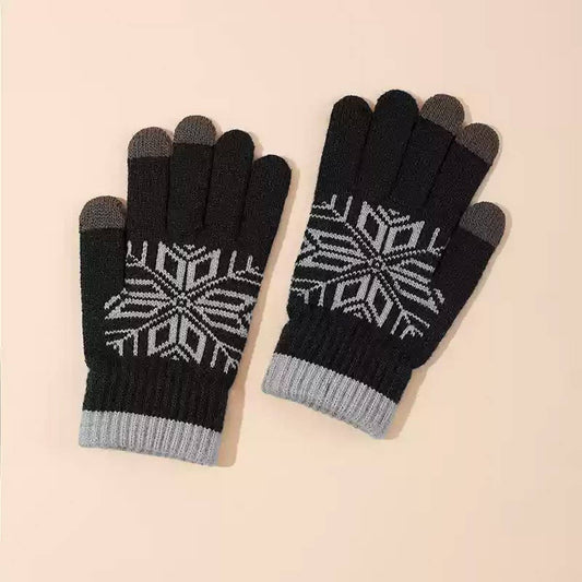 CWAG00578_UNISEX WINTER WOOL KNIT TOUCHSCREEN GLOVES