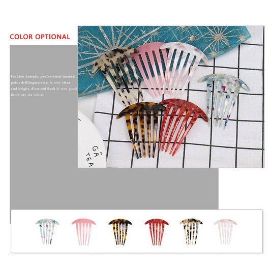 ACETATE PLATE HAIR COMB FIVE-TOOTH HAIRACCESSORIES_CWAHA4216