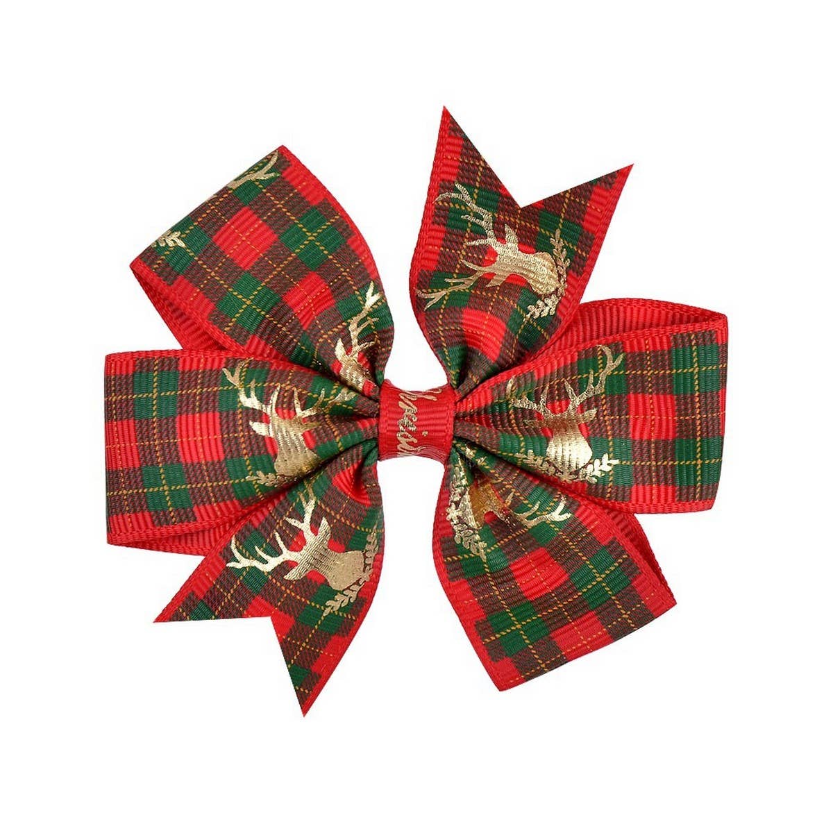 Cute Christmas Kids¡¯ Grosgrain Six-Ear Bow Clip