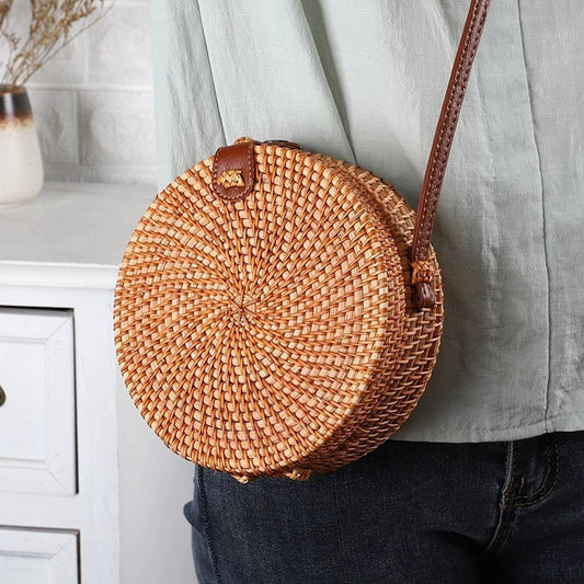 RATTAN BAG CROSSBODY MINI BAG RETRO SINGLE BAG_CWMM4548
