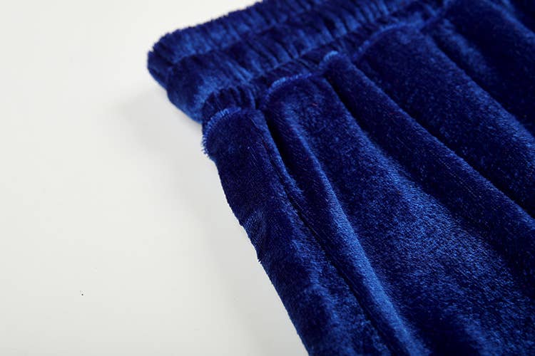 Fashion rhinestone Korean velvet sportswear set