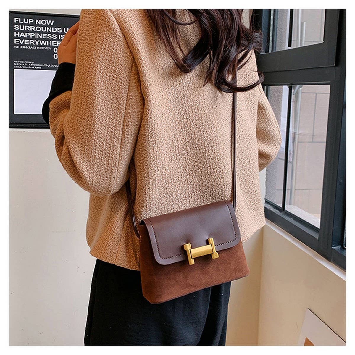 WOMEN CAN CROSS BODY CHAIN SMALL SQUARE BAG_CWAB1793