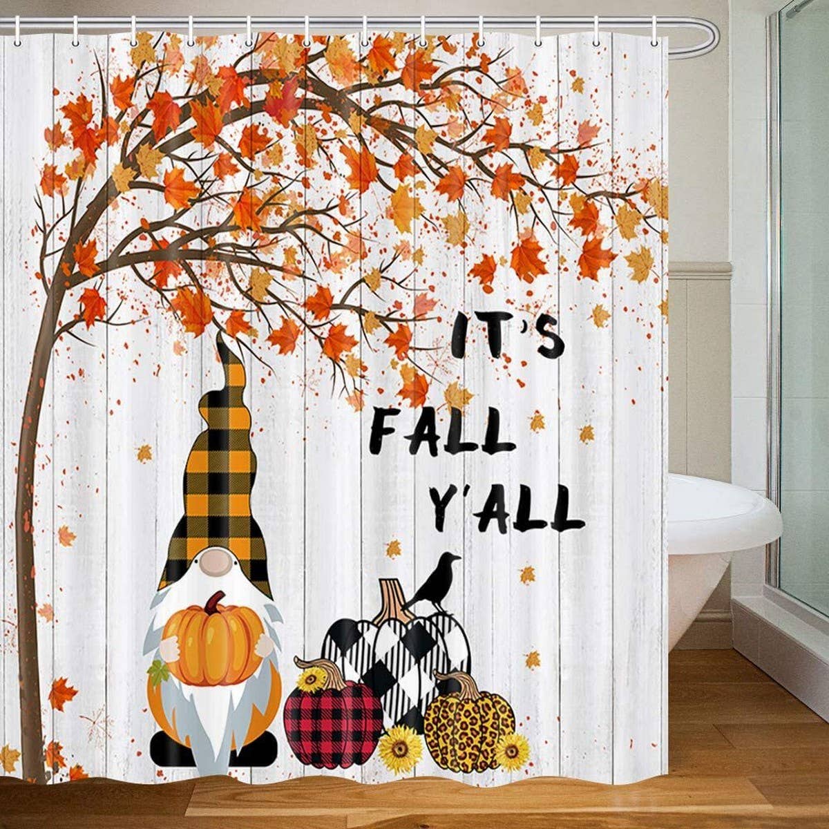 HARVEST PUMPKIN SERIES SHOWER CURTAIN