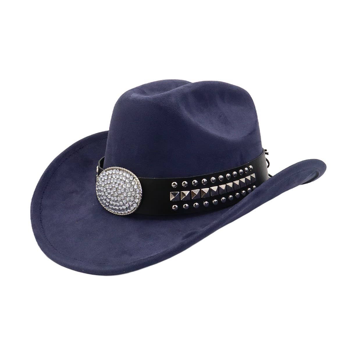 Men & Women Suede Cowboy Fedora Hat Western_CWAH04505