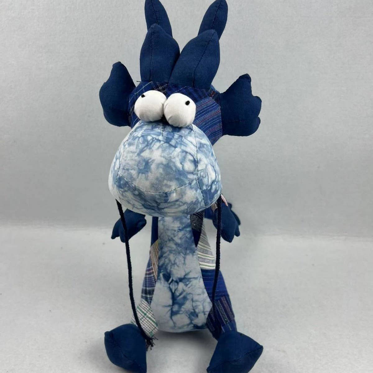 Handmade Indigo Patchwork Animal Doll