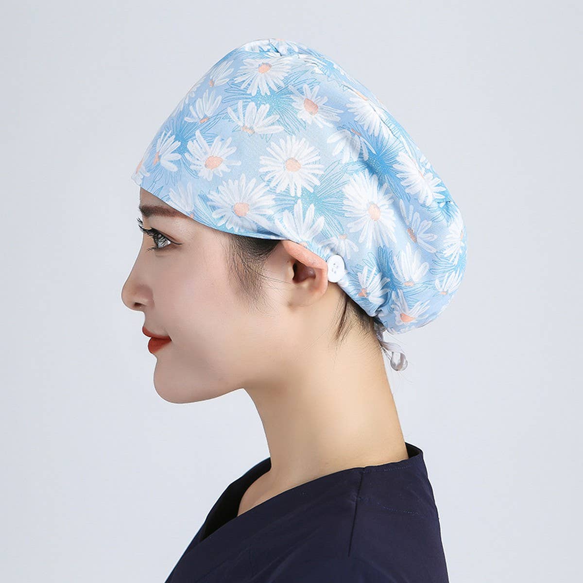 NURSE CAP OPERATING ROOM ADJUSTABLE ROUND CAP_CWAH3336