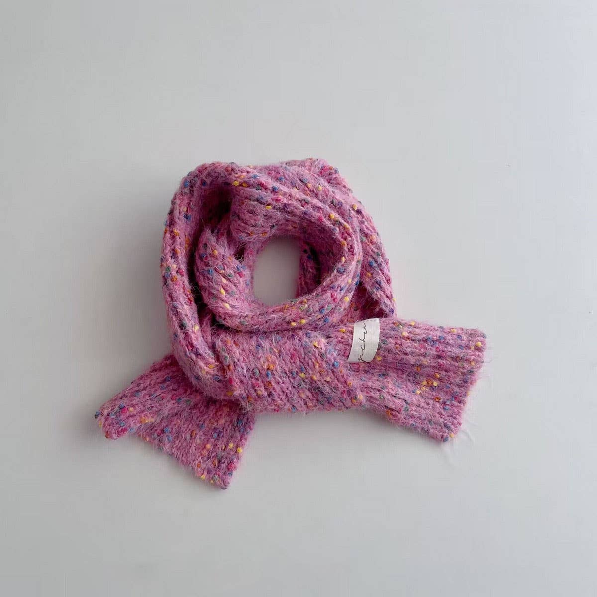 Polka Dot Knit Scarf - Warm Neck Wrap for Kids_CWASC2096