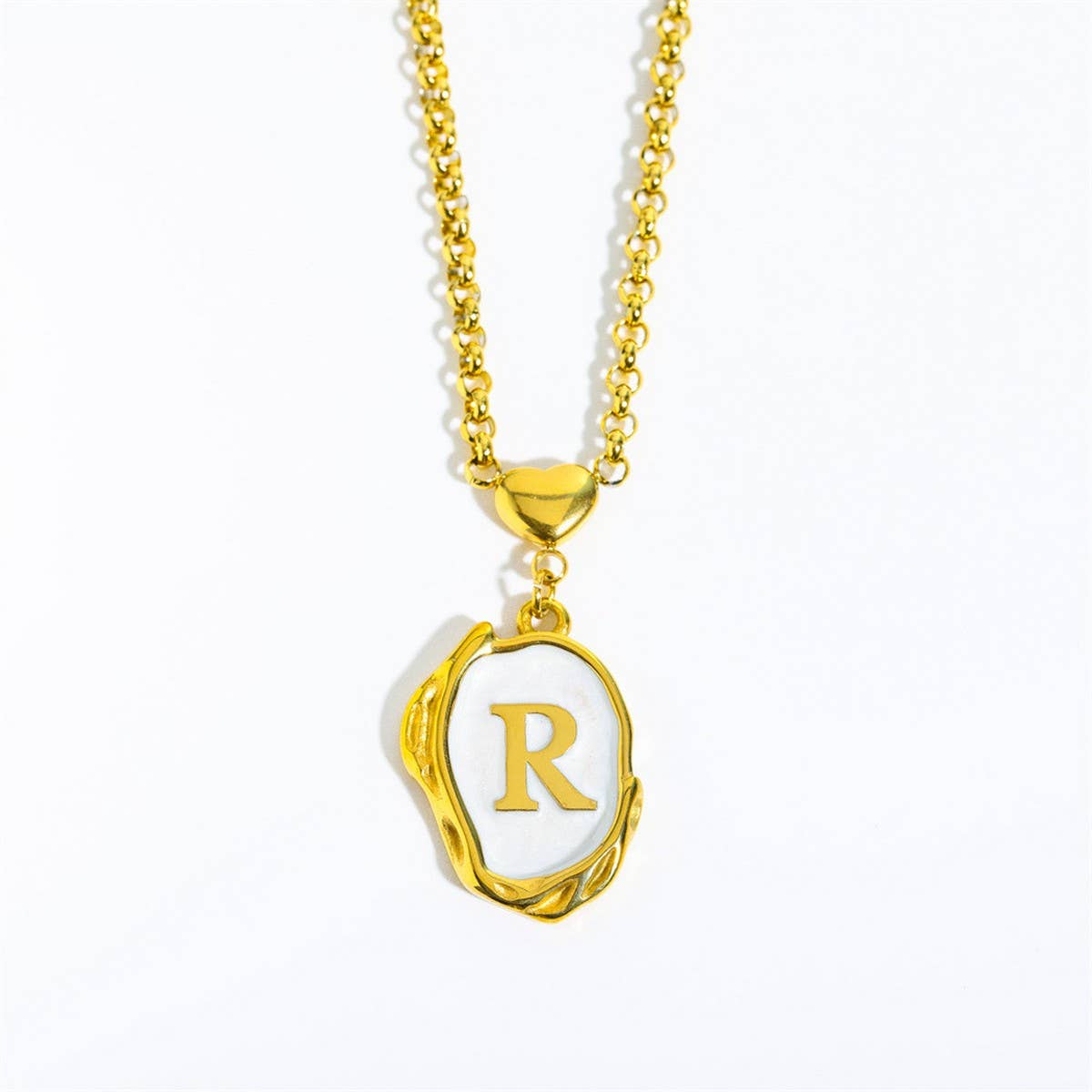 NEW 26 LETTERS OIL DROP THREE-DIMENSIONAL NECKLACE