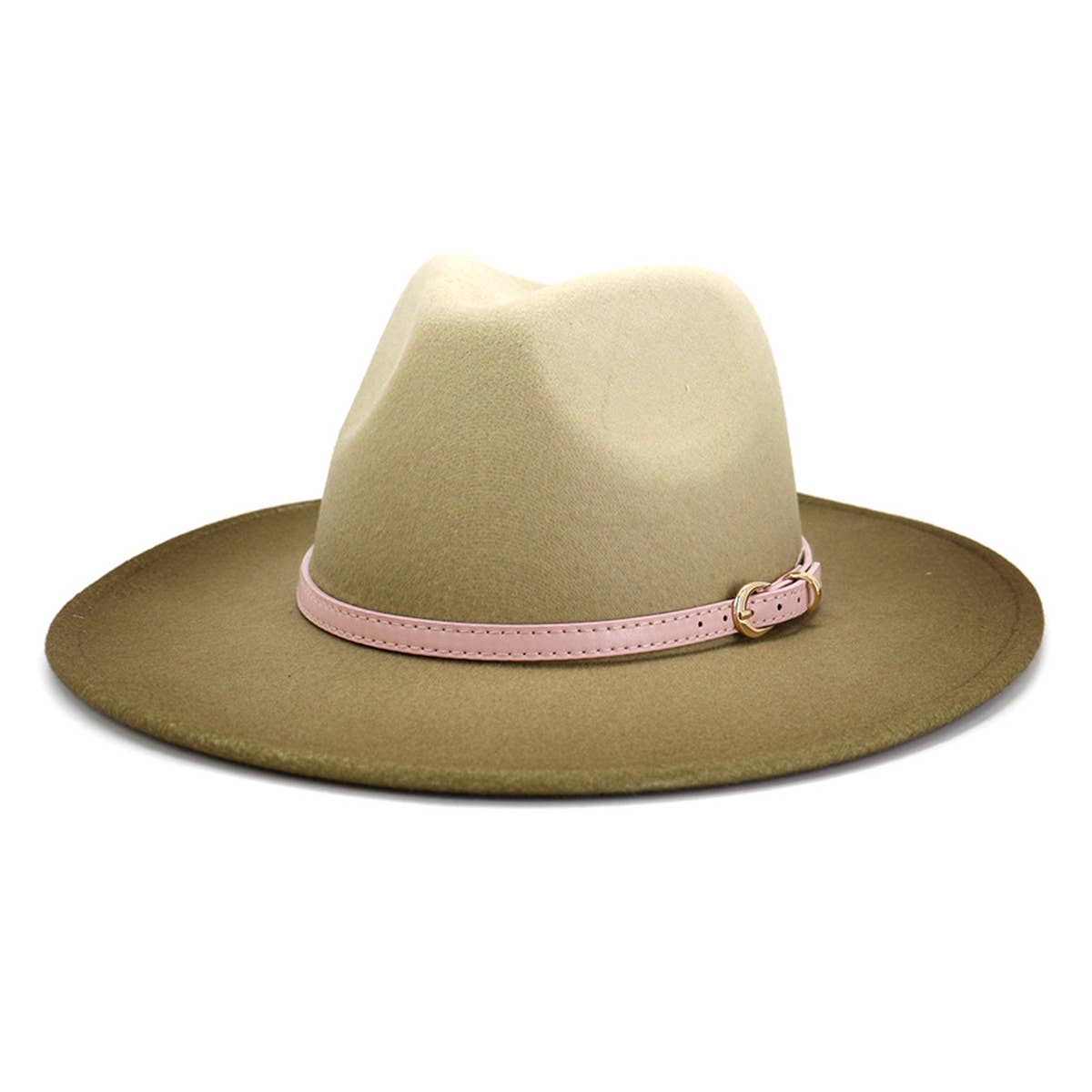WOMEN MINIMALIST WARM COLOR MATCHING PANAMA HAT_CWAH0713