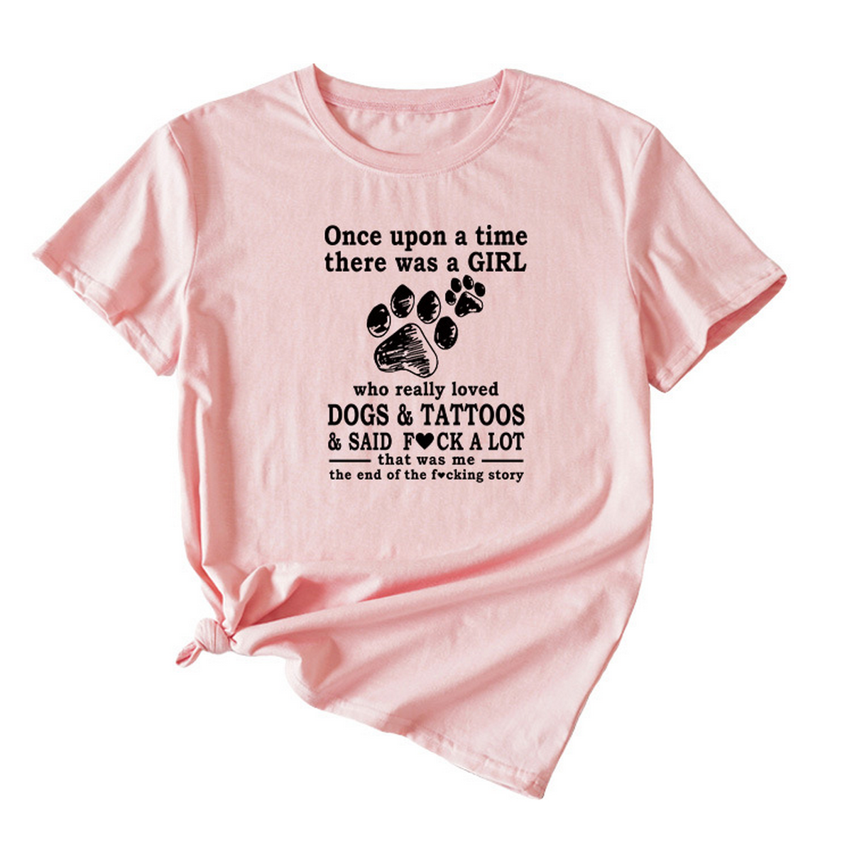 Women's Casual Tee ? Letter Graphic Print