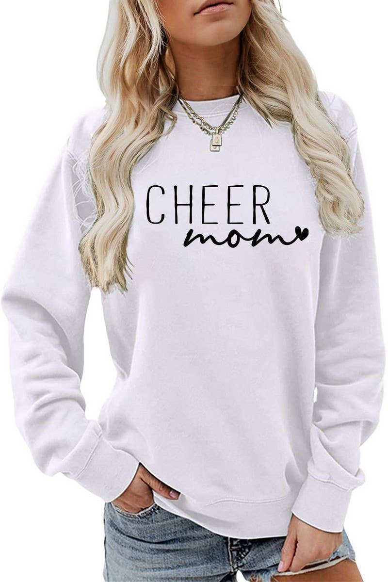 WOMEN LETTERING PRINT ROUND NECK PULLOVER TEE_CWTTL1174