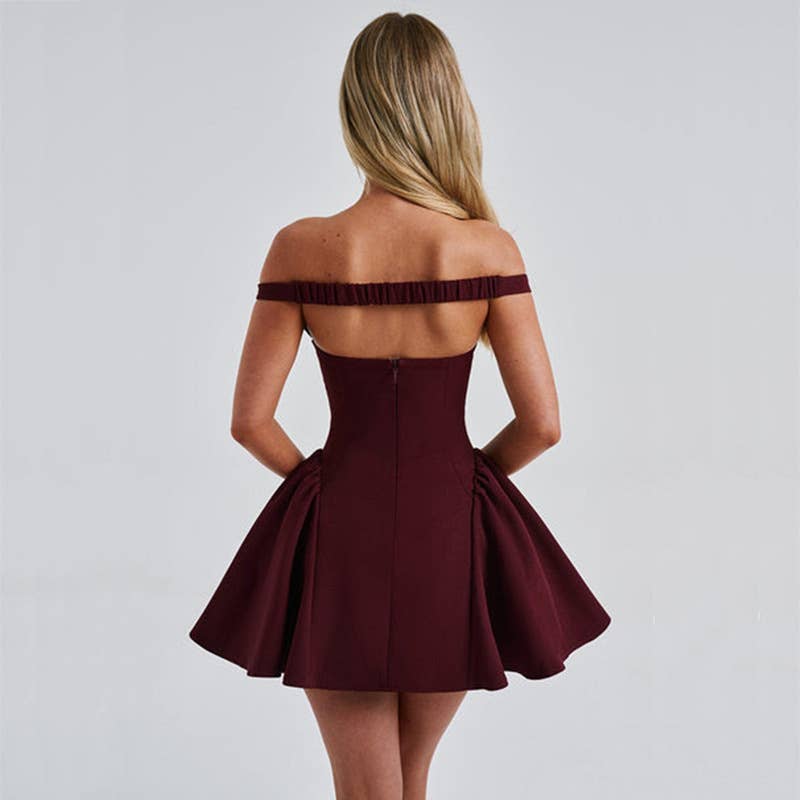 Sexy V-neck low-cut backless bodycon dress