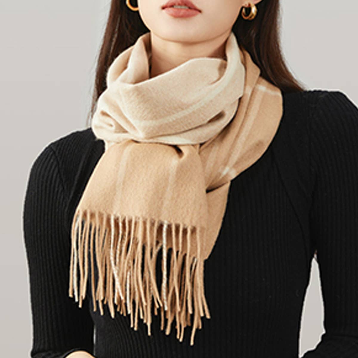 COLORBLOCK PLAID FASHION SCARF