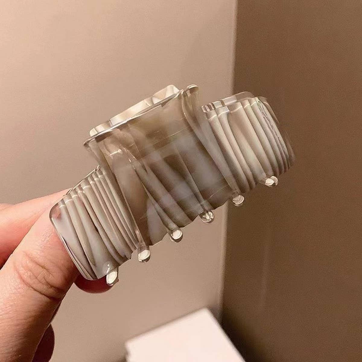 Ink-Style Acetate Hair Claw, Summer Square Clip