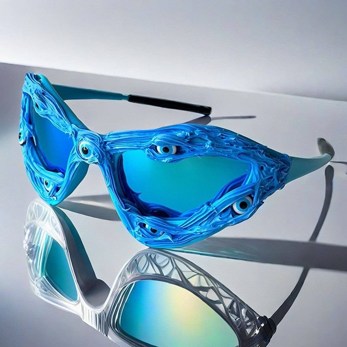 BLUE EYES HALLOWEEN PARTY PUNK SUNGLASSES_CWASG0827