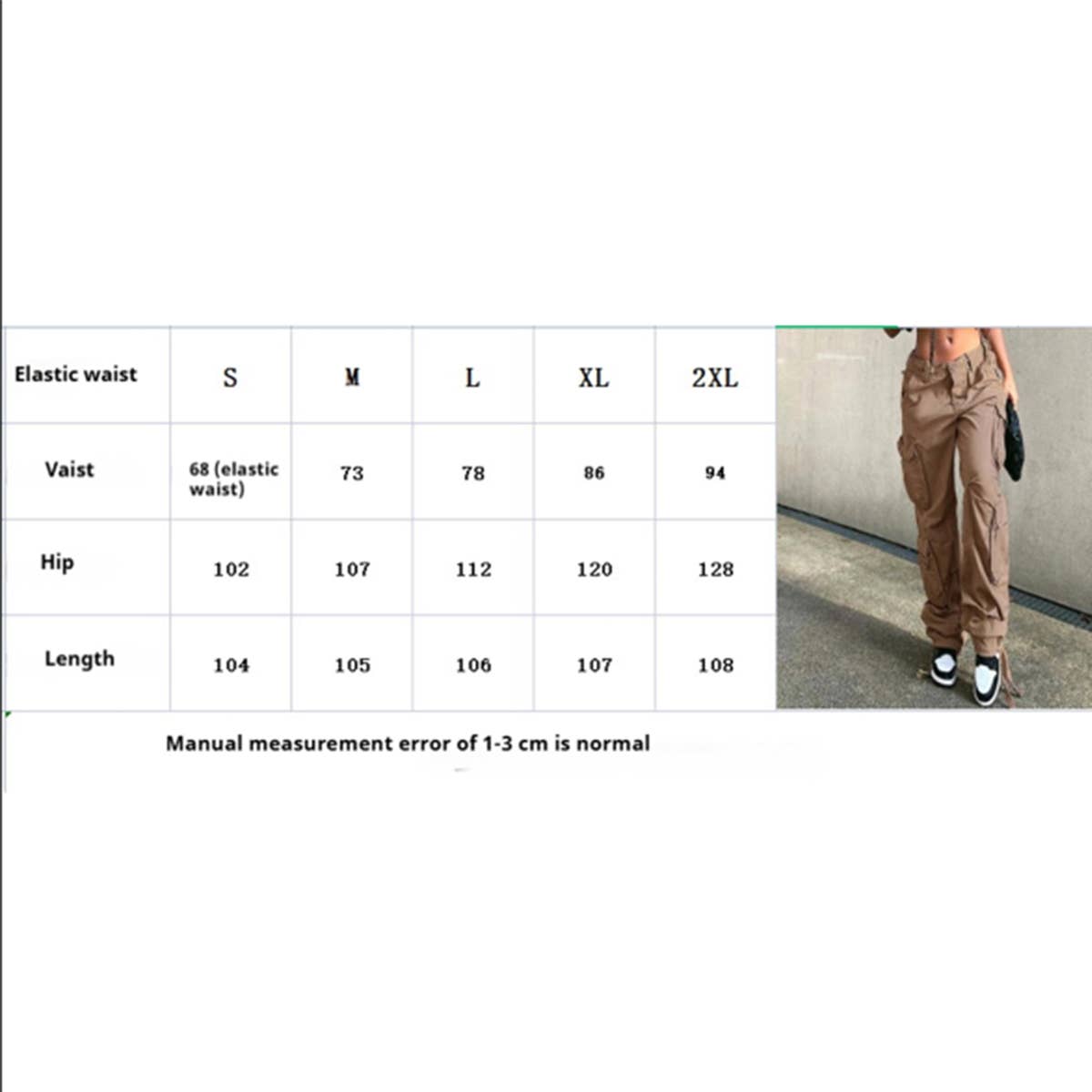 Urban Hip-Hop Washed Denim Cargo Pants