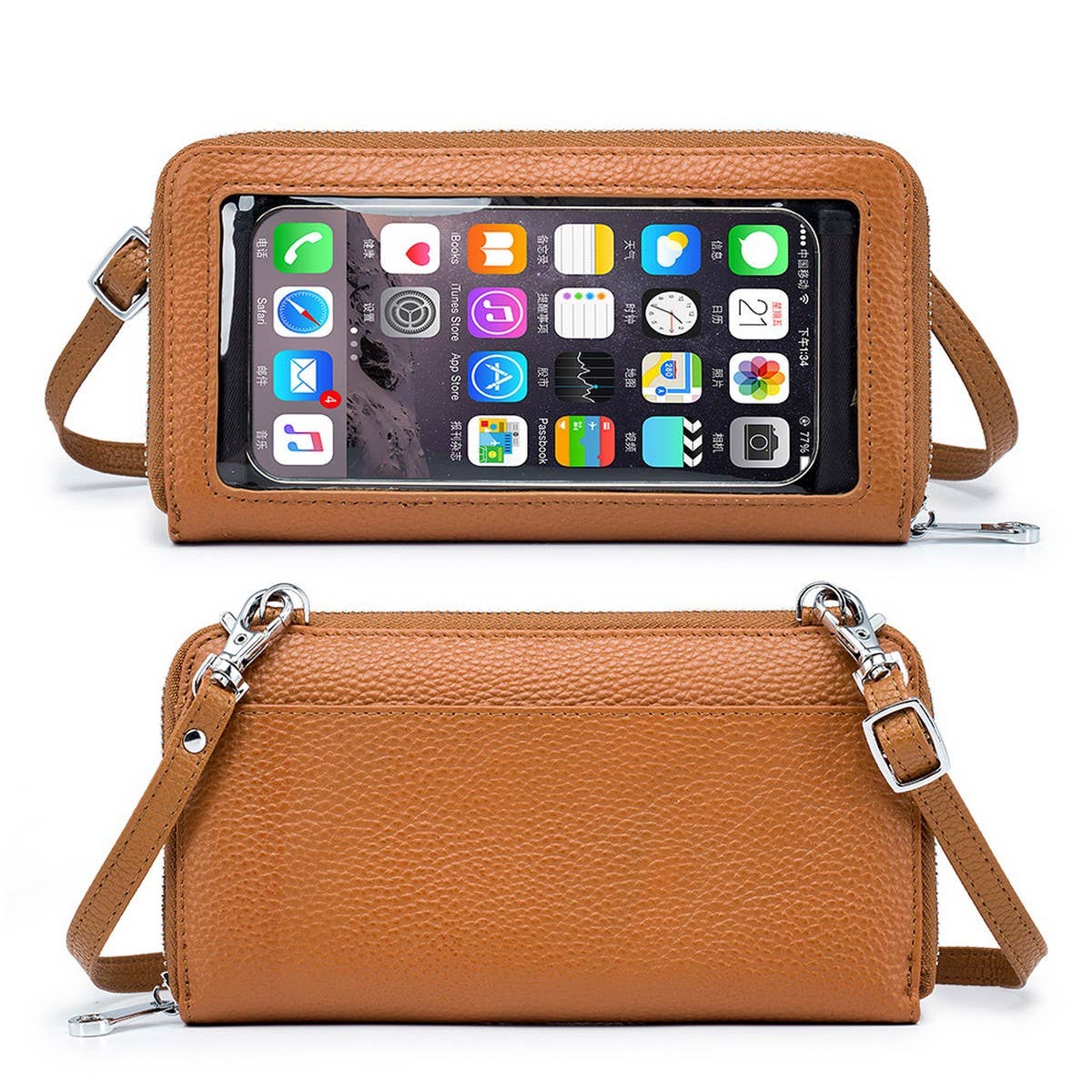 MINI CROSSBODY PHONE BAG GENUINE LEATHER WALLET_CWAB3730