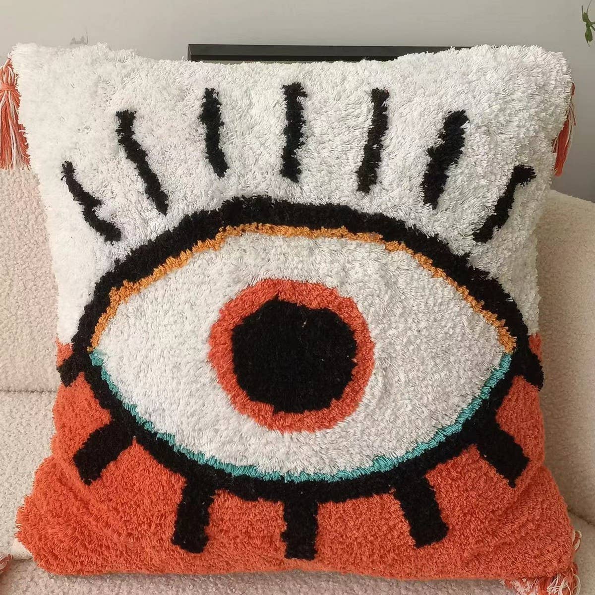 DEVIL EYE PATTERN BOLSTER PILLOW FOR COUCH