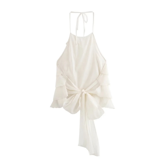 Halter Neck Layered Top ? French Summer Style