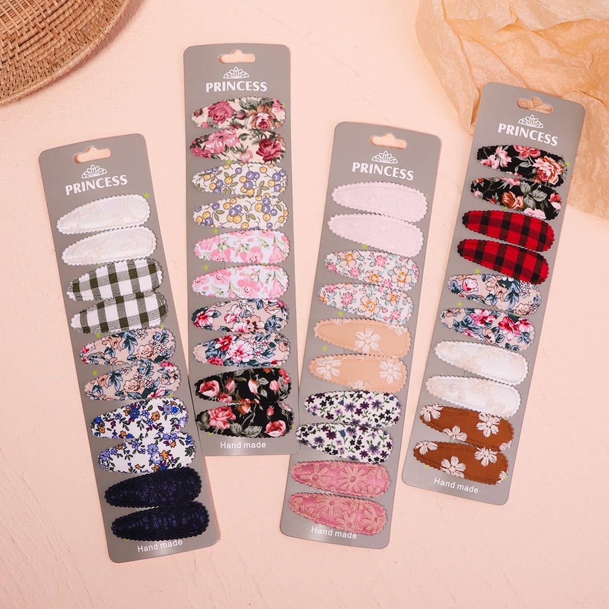 Floral Embroidered BB Clip Set ? Fresh & Cute