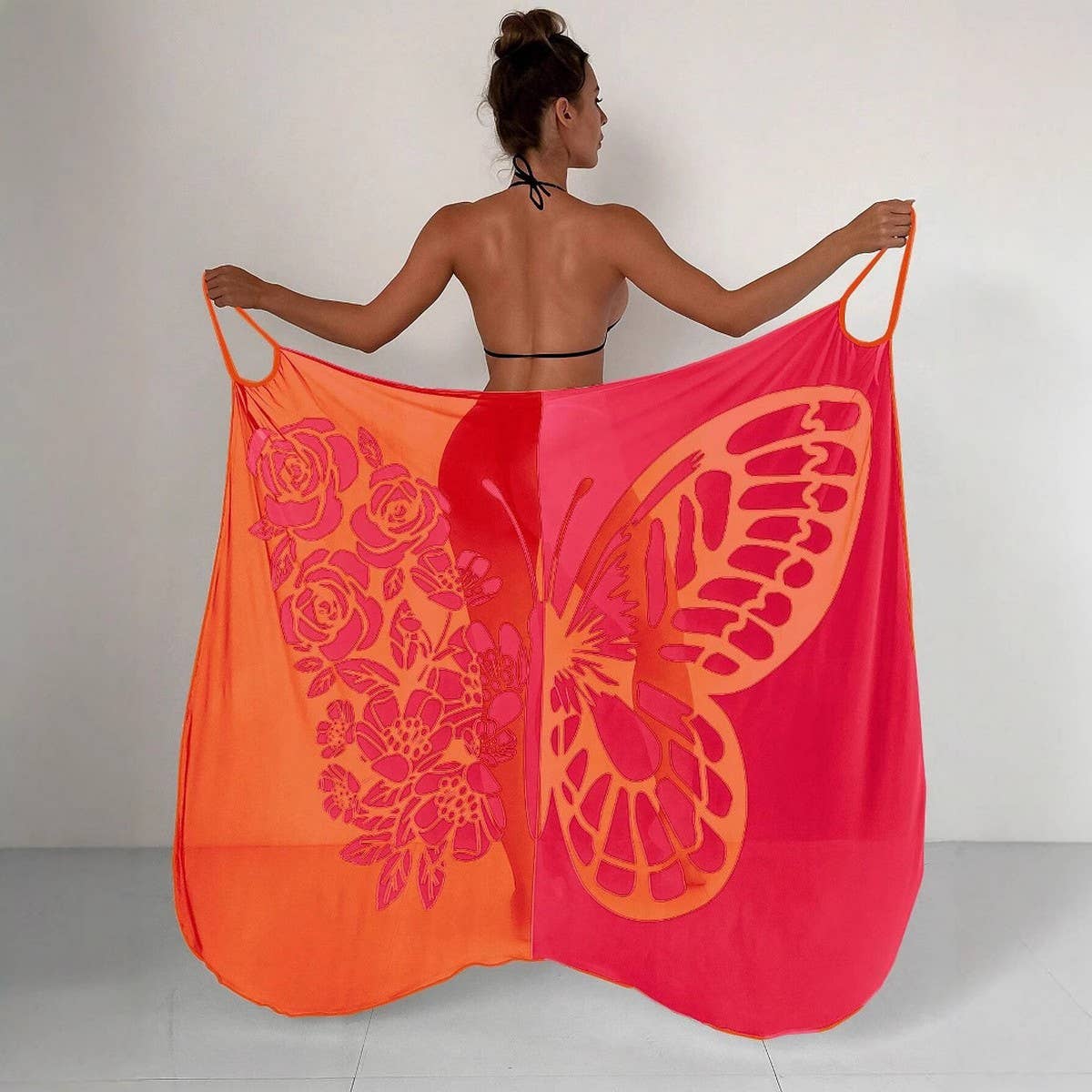 Multi-Way Beach Dress, Color-Block Print Cover-Up