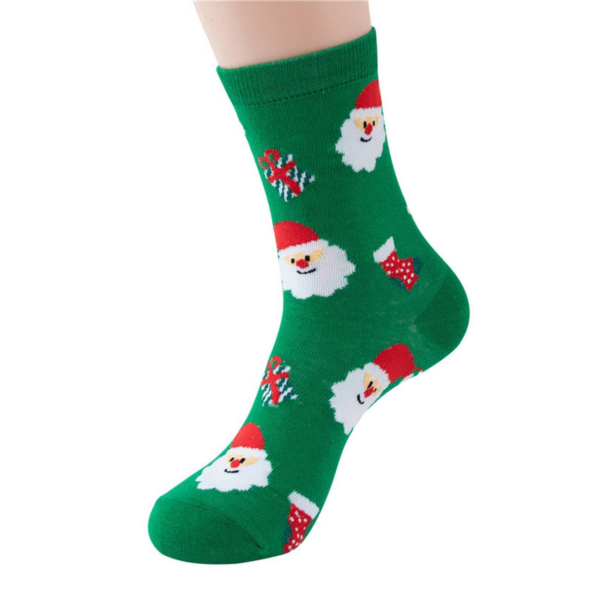 SANTA CLAUS CUTE CHRISTMAS PATTERN CREW SOCKS
