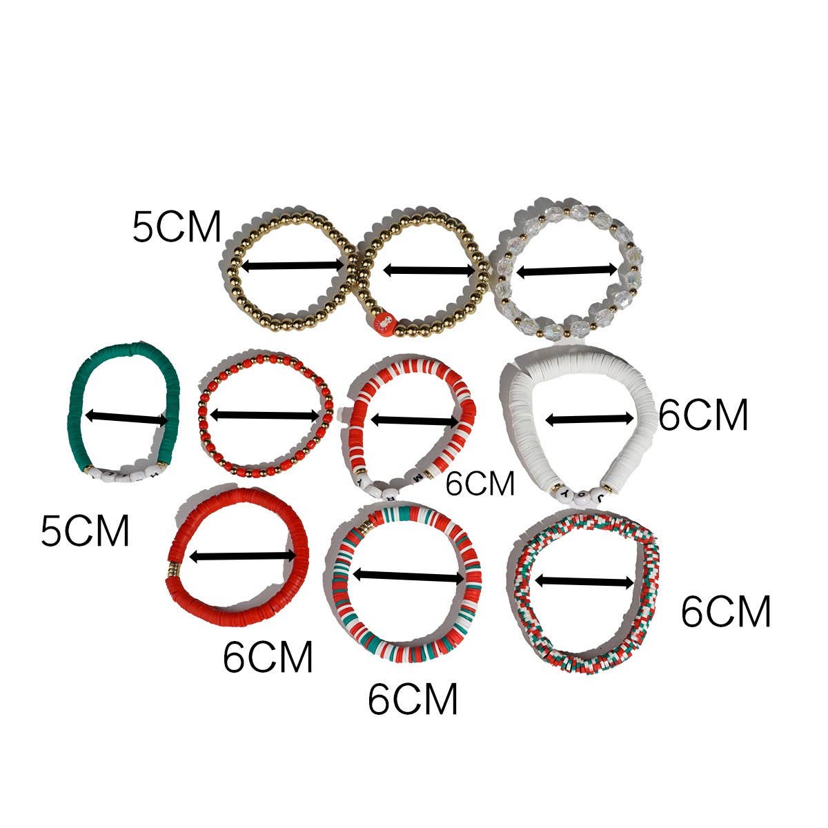 BEADED LETTER PEARL CHRISTMAS BRACELET COMBINATION_CWMM2618