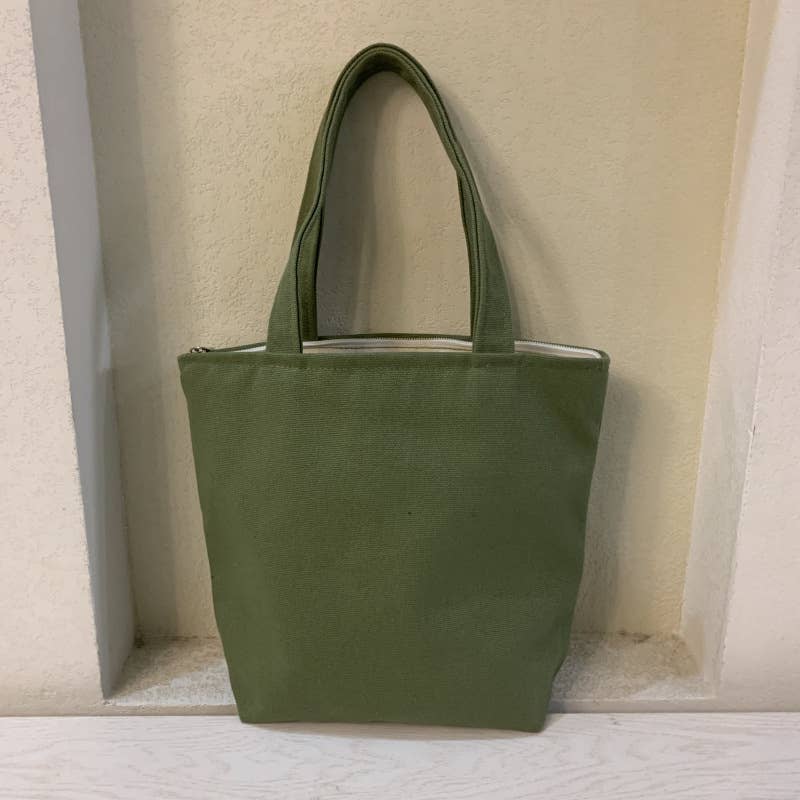 Hand-painted simple canvas lunch box bag