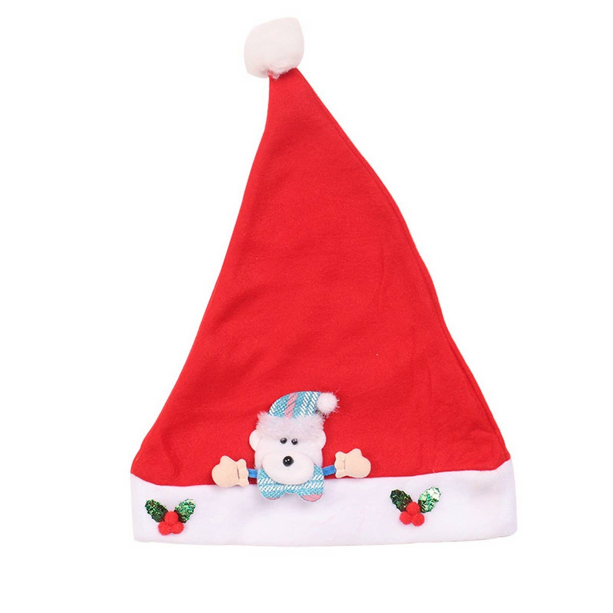 Luxury Plush Santa Hat with Doll Design_CWAJE05370