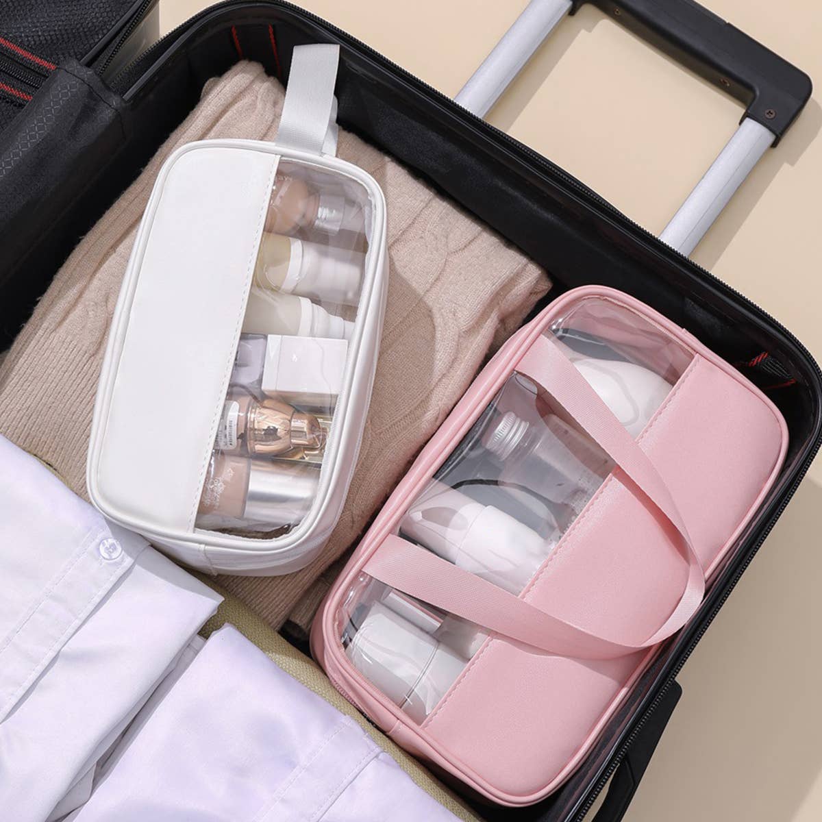 3SET PORTABLE TRANSPARENT WATERPROOF WASH BAG_CWAB0549