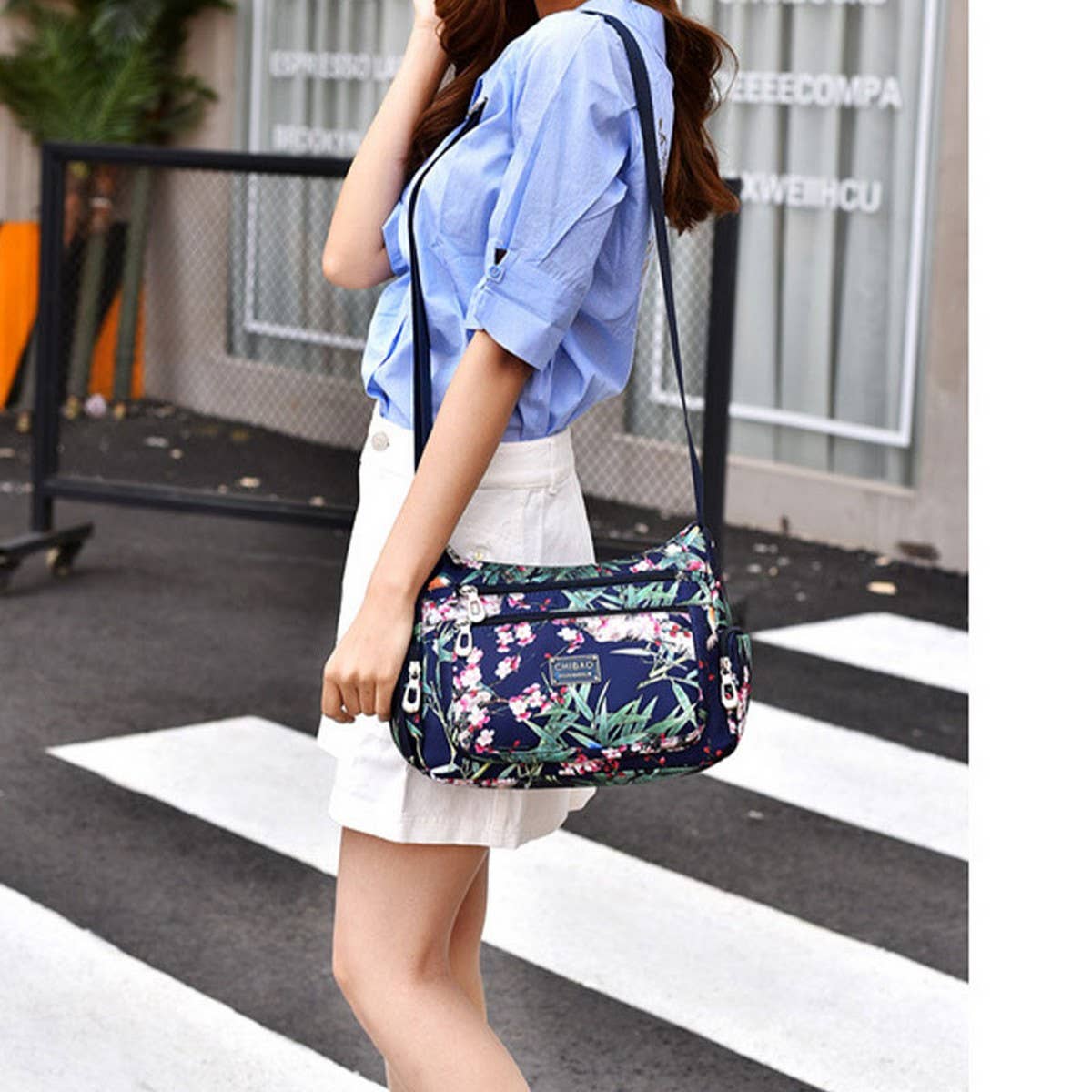 NYLON CANVAS PRINTED CROSSBODY SHOULDER BAG_CWASC1738