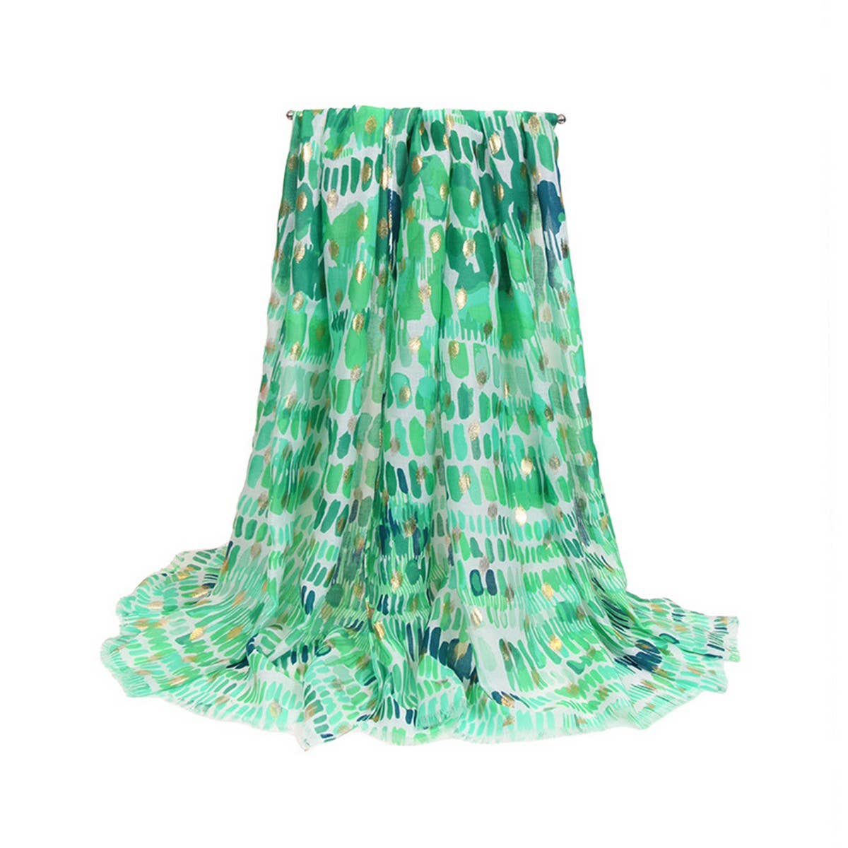 Floral Printed Satin Scarf - Elegant Beach Shawl