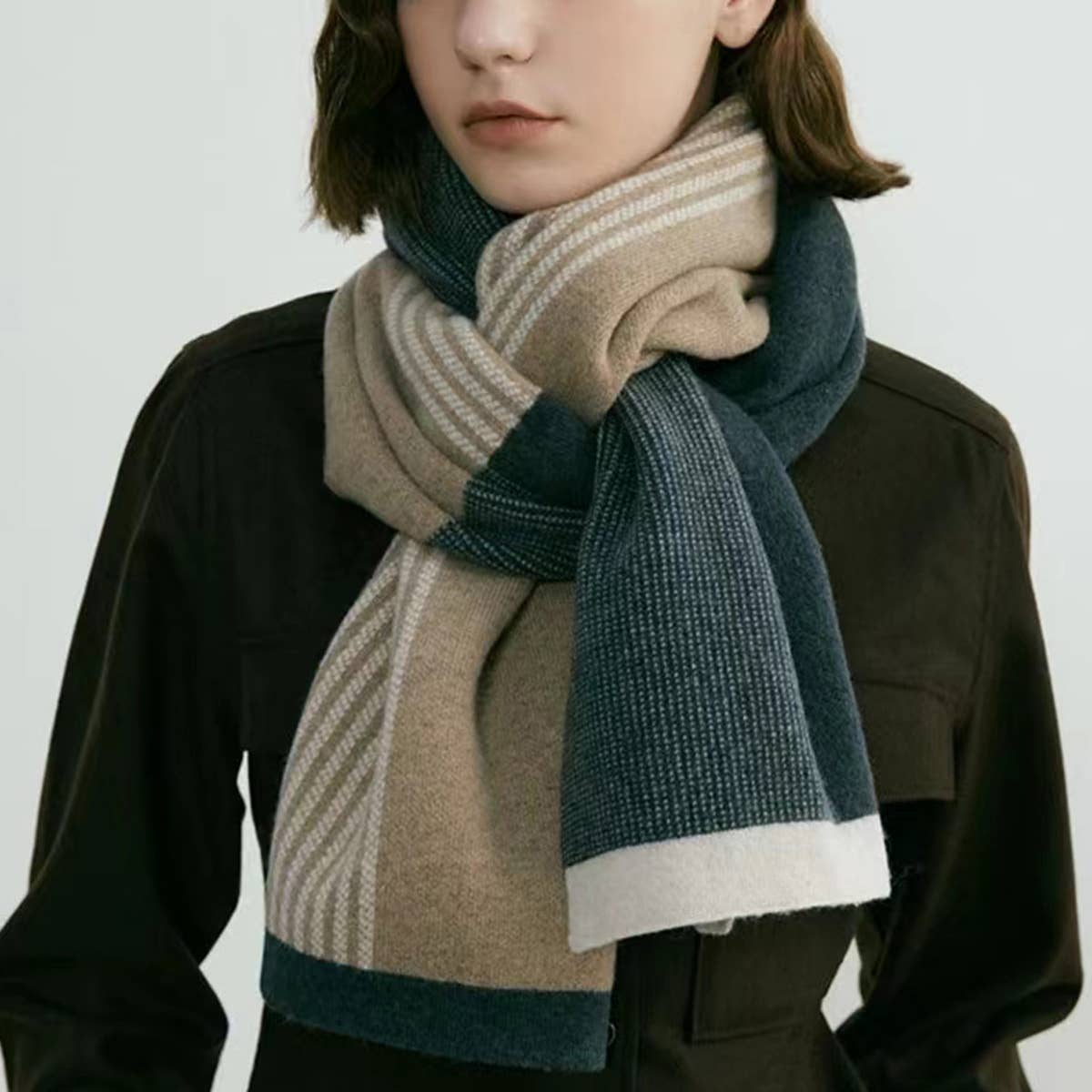 Knit Scarf - Unisex Elegant Winter Couples Wrap