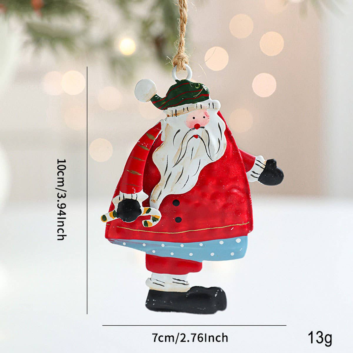 Rustic Iron Angel Santa Snowman Tree Hanging