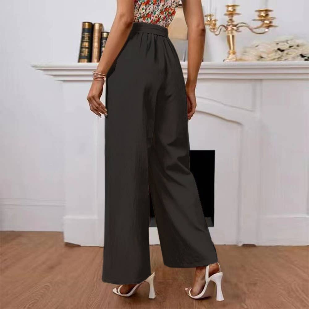 HIGH WAIST CASUAL ALL-IN-ONE STRAIGHT STRAP PANTS