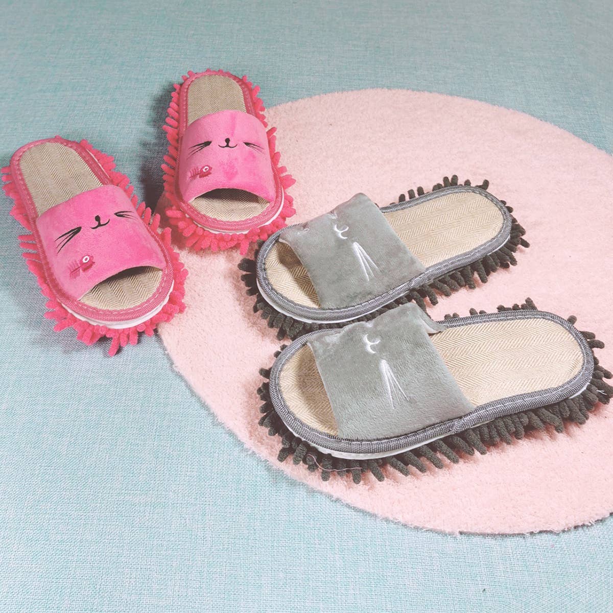 WASHABLE MOP SLIPPERS  MOP SHOES DUSTING SLIPPERS