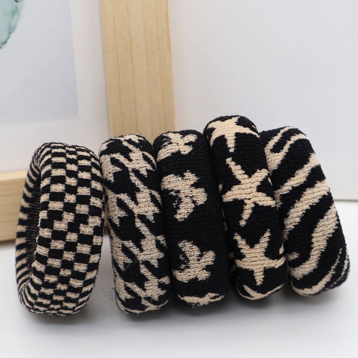 FASHION  WIDENED HAIR TIES(5PCS/BOX)_CWAHA0504