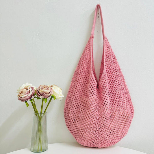 CWAB4579 _STRAW KNIT HOLLOW BEACH BRAIDED SHOULDER BAG