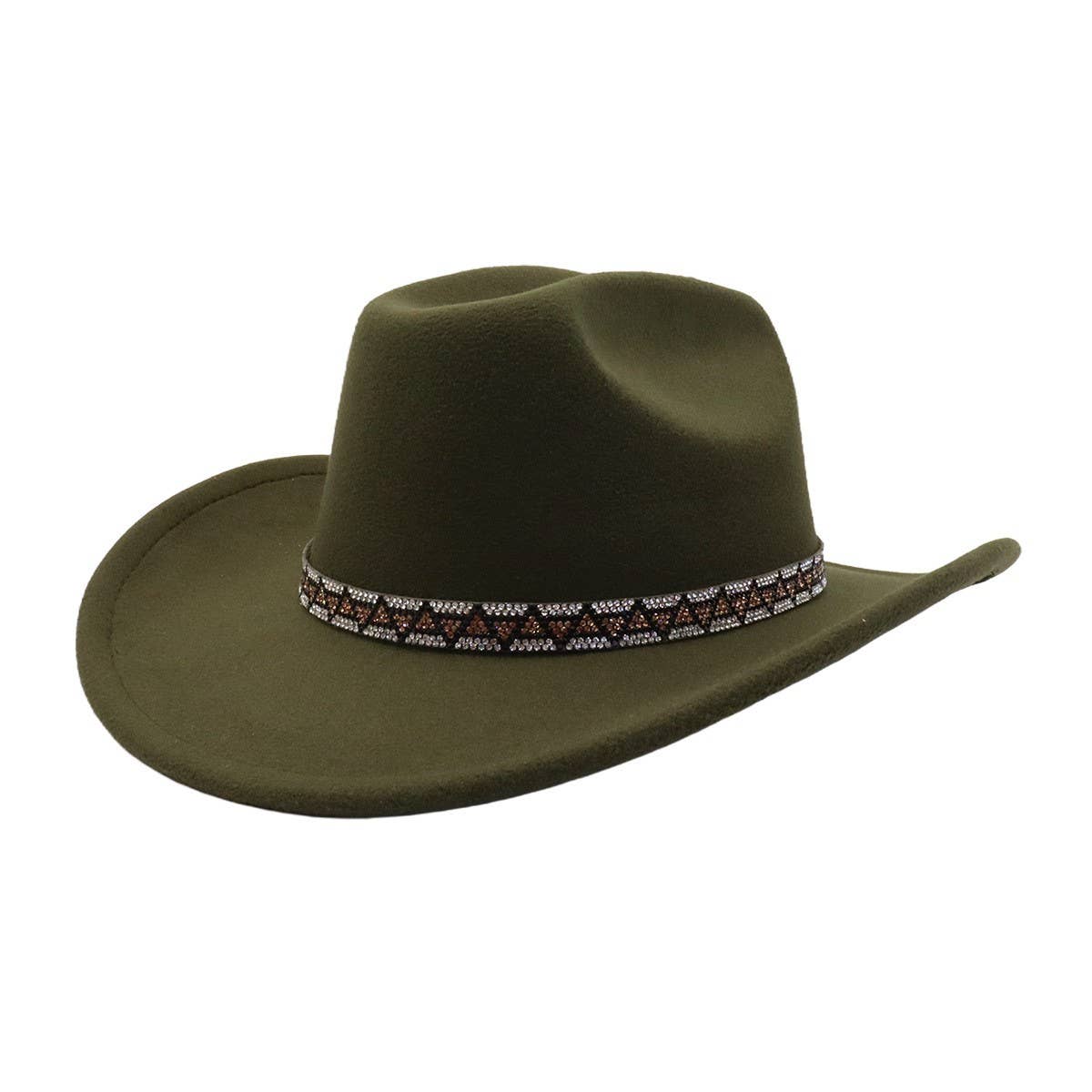 Couple Wool Fedora Jazz Hat Western Ethnic Style_CWAH04411