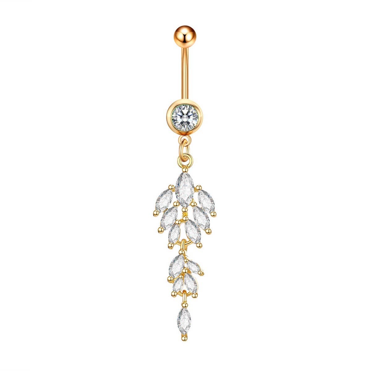 New Creative CZ Pendant Belly Ring Piercing